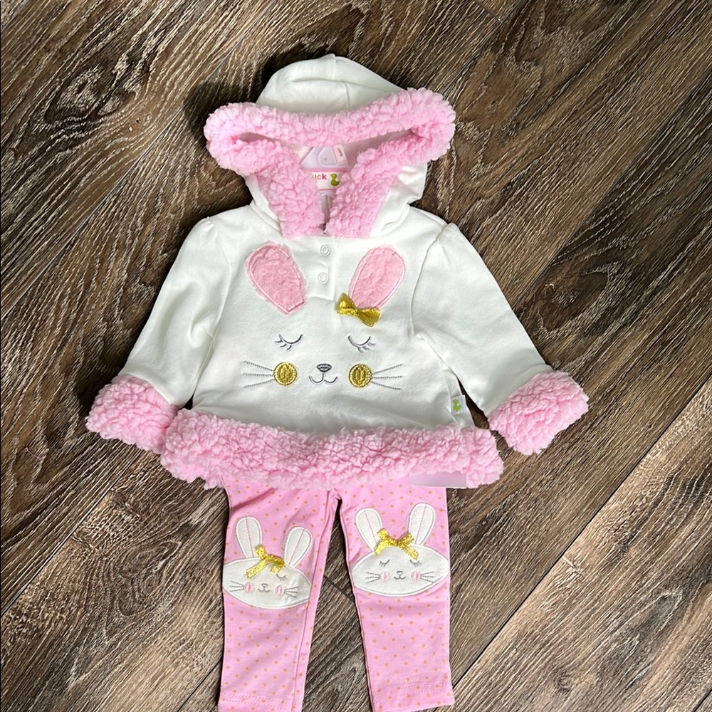 Adorable Bunny Hoodie and Pants Set